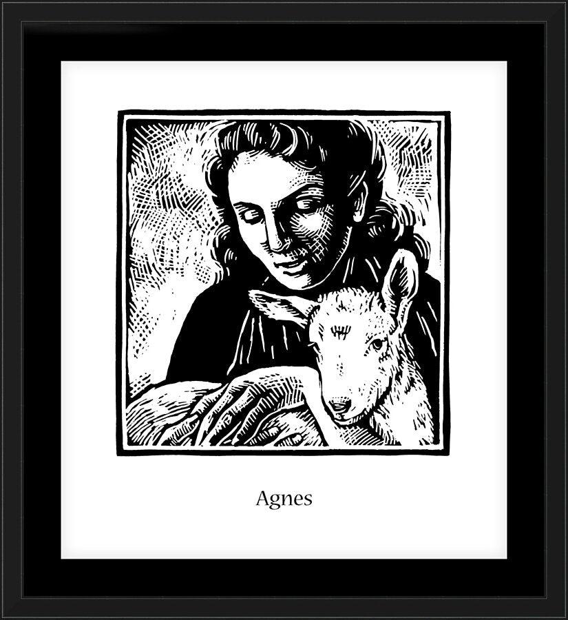 Wall Frame Black, Matted - St. Agnes by Julie Lonneman - Trinity Stores
