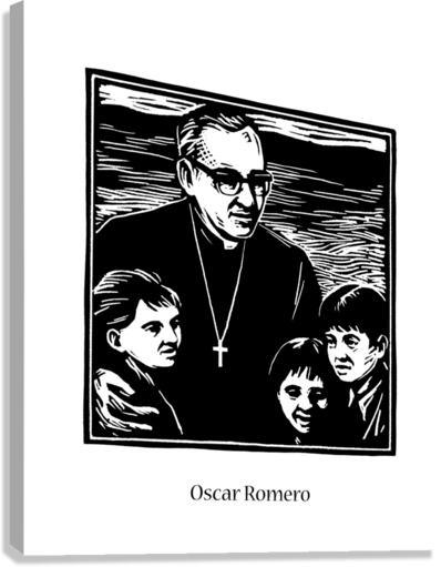 Canvas Print - St. Oscar Romero by Julie Lonneman - Trinity Stores