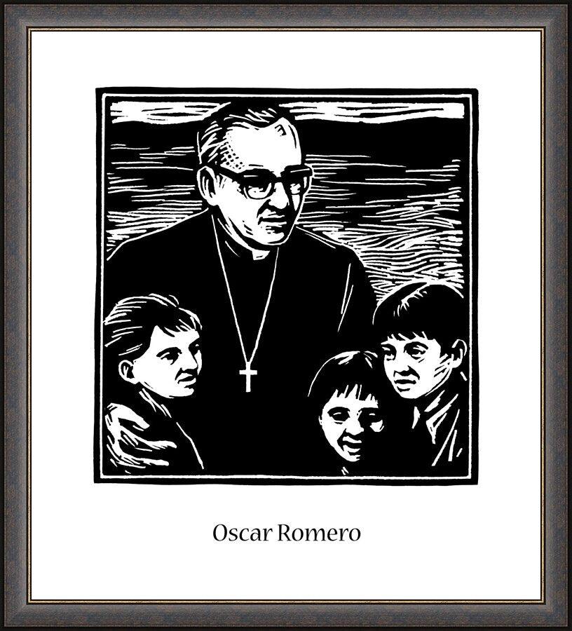 Wall Frame Espresso - St. Oscar Romero by Julie Lonneman - Trinity Stores
