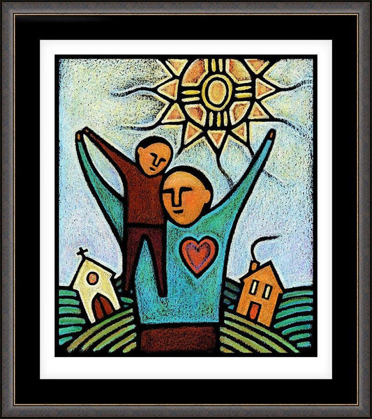 Wall Frame Espresso, Matted - Parent and Child by Julie Lonneman - Trinity Stores