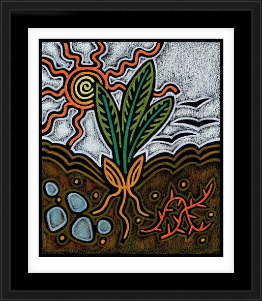 Wall Frame Black, Matted - Parable of the Seed by Julie Lonneman - Trinity Stores
