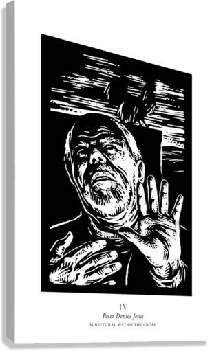 Canvas Print - Scriptural Stations of the Cross 04 - Peter Denies Jesus by Julie Lonneman - Trinity Stores