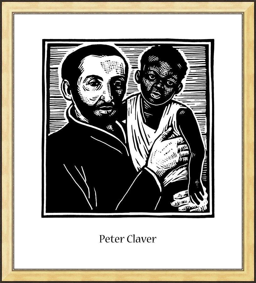 Wall Frame Gold - St. Peter Claver by Julie Lonneman - Trinity Stores