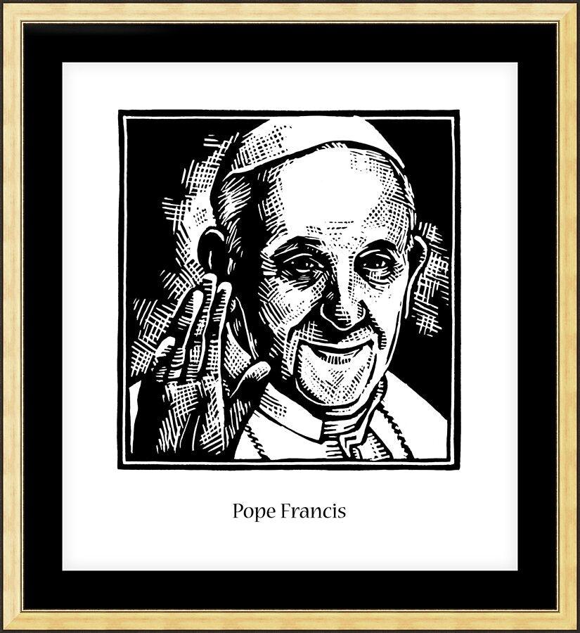 Wall Frame Gold, Matted - Pope Francis by Julie Lonneman - Trinity Stores