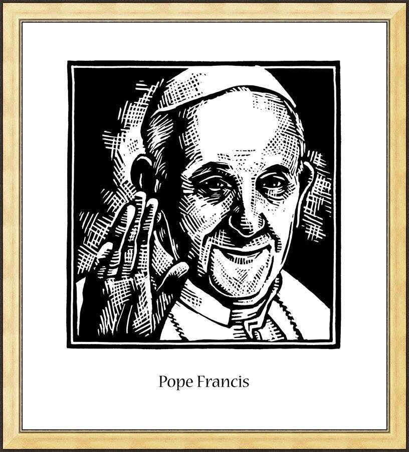 Wall Frame Gold - Pope Francis by Julie Lonneman - Trinity Stores