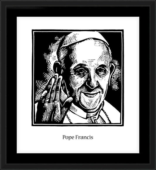 Wall Frame Black, Matted - Pope Francis by Julie Lonneman - Trinity Stores