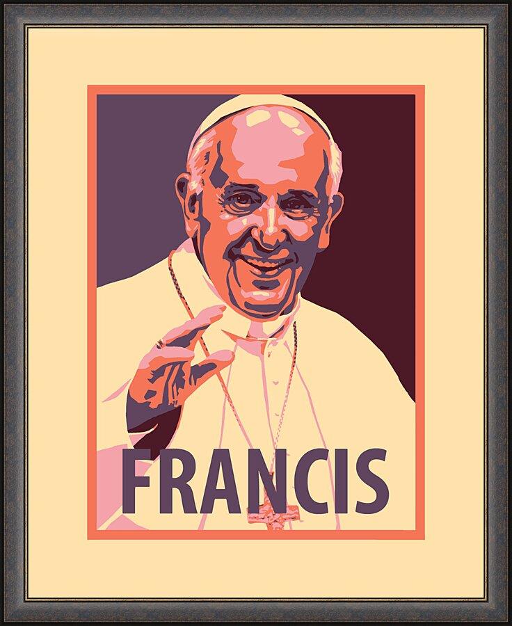 Wall Frame Espresso - Pope Francis by Julie Lonneman - Trinity Stores