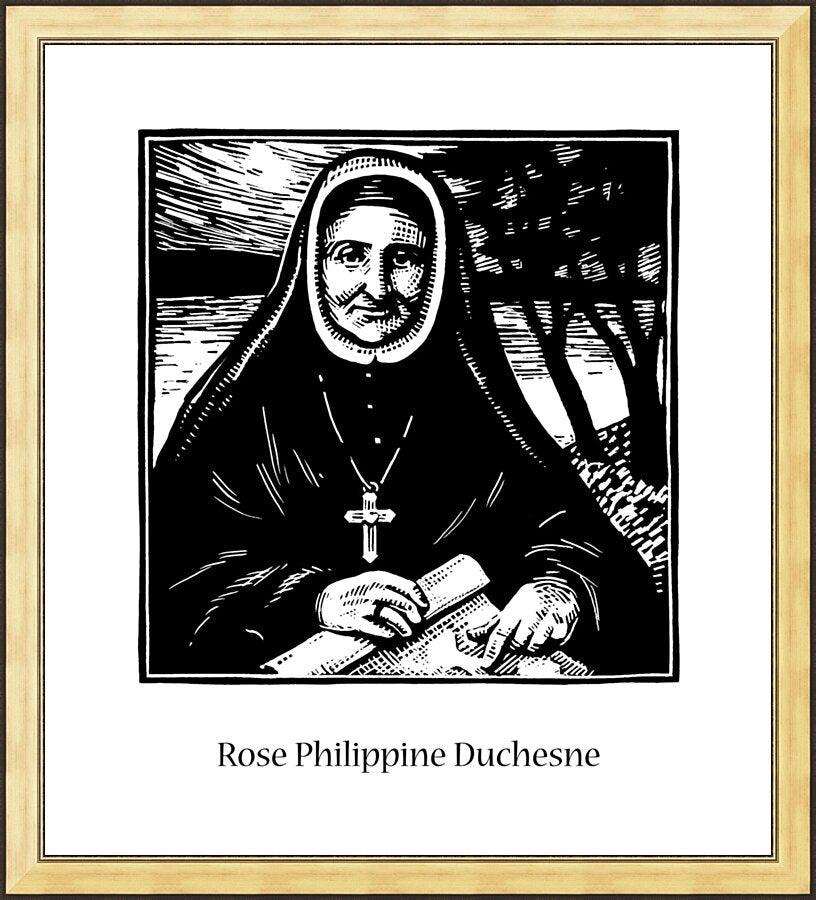 Wall Frame Gold - St. Rose Philippine Duchesne by Julie Lonneman - Trinity Stores