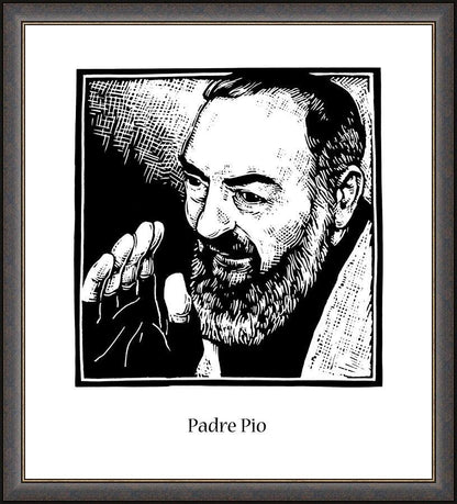 Wall Frame Espresso - St. Padre Pio by Julie Lonneman - Trinity Stores