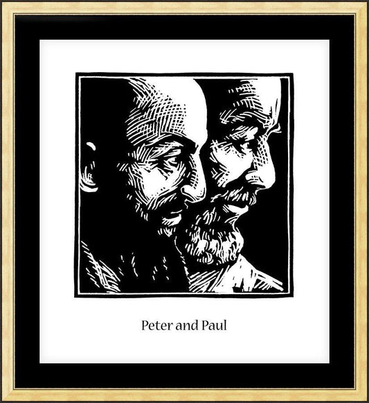 Wall Frame Gold, Matted - Sts. Peter and Paul by Julie Lonneman - Trinity Stores
