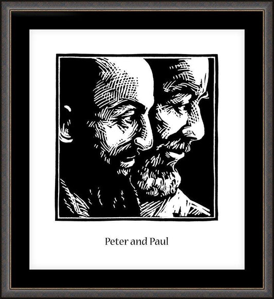 Wall Frame Espresso, Matted - Sts. Peter and Paul by Julie Lonneman - Trinity Stores