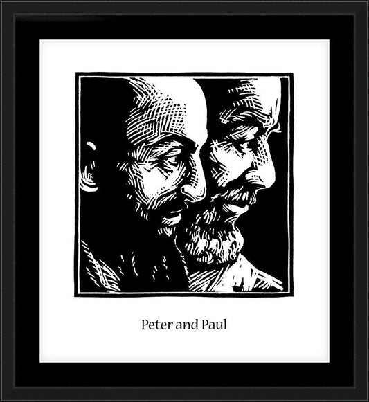 Wall Frame Black, Matted - Sts. Peter and Paul by Julie Lonneman - Trinity Stores