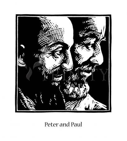 Wall Frame Espresso, Matted - Sts. Peter and Paul by Julie Lonneman - Trinity Stores