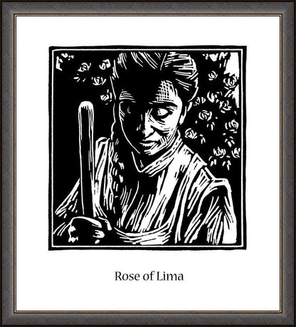 Wall Frame Espresso - St. Rose of Lima by Julie Lonneman - Trinity Stores