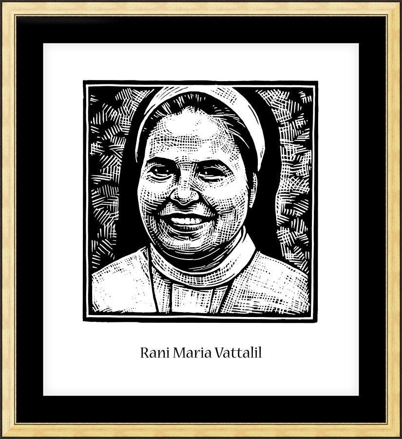 Wall Frame Gold, Matted - St. Rani Maria Vattalil by Julie Lonneman - Trinity Stores