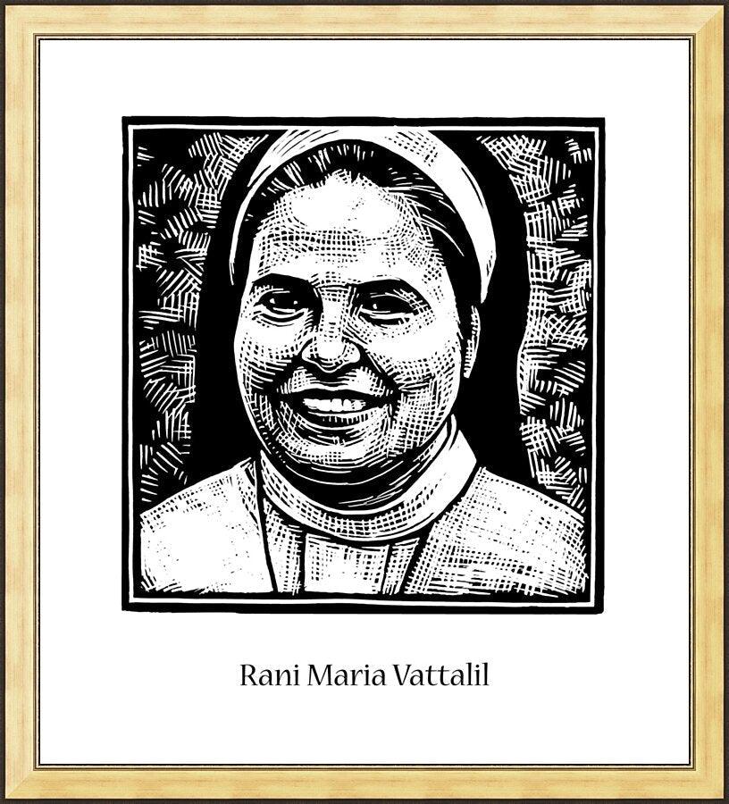 Wall Frame Gold - St. Rani Maria Vattalil by Julie Lonneman - Trinity Stores