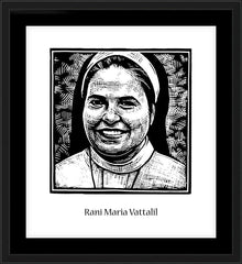 Wall Frame Black - St. Rani Maria Vattalil by J. Lonneman