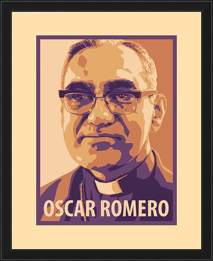 Wall Frame Black - St. Oscar Romero by Julie Lonneman - Trinity Stores