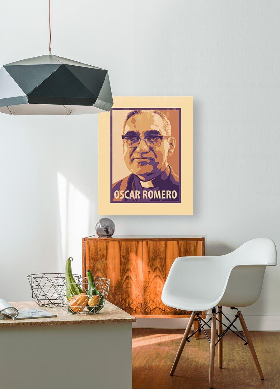 Metal Print - St. Oscar Romero by Julie Lonneman - Trinity Stores
