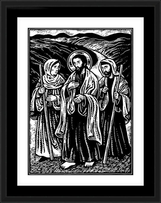 Wall Frame Black, Matted - Road to Emmaus by Julie Lonneman - Trinity Stores