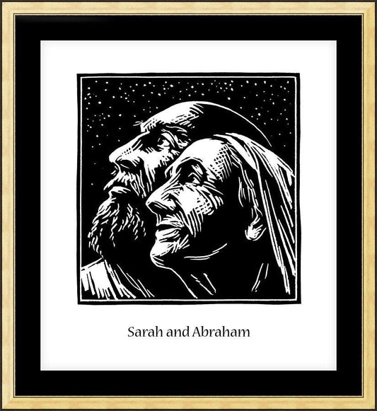 Wall Frame Gold, Matted - Sarah and Abraham by Julie Lonneman - Trinity Stores