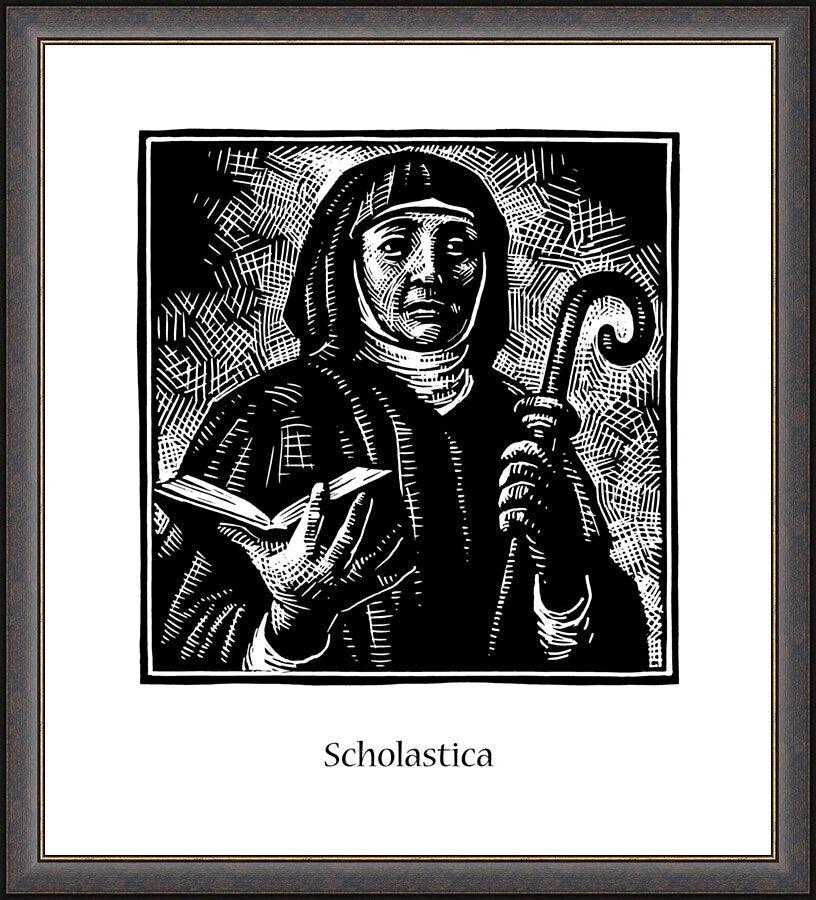Wall Frame Espresso - St. Scholastica by Julie Lonneman - Trinity Stores