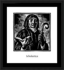 Wall Frame Black - St. Scholastica by J. Lonneman