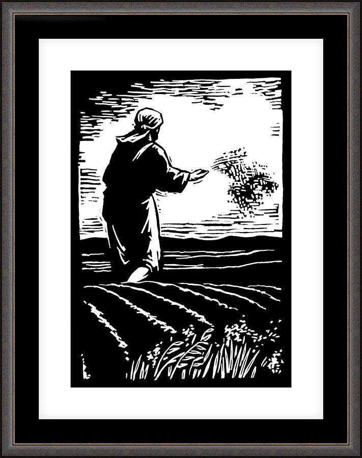 Wall Frame Espresso, Matted - Sower by Julie Lonneman - Trinity Stores