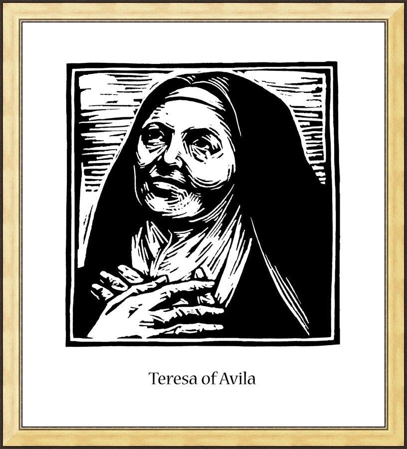 Wall Frame Gold - St. Teresa of Avila by Julie Lonneman - Trinity Stores