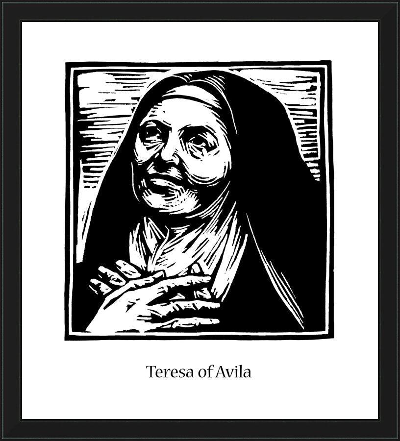 Wall Frame Black - St. Teresa of Avila by Julie Lonneman - Trinity Stores