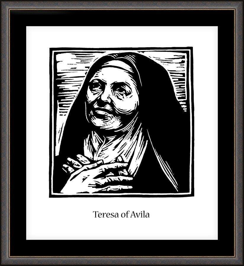 Wall Frame Espresso, Matted - St. Teresa of Avila by Julie Lonneman - Trinity Stores