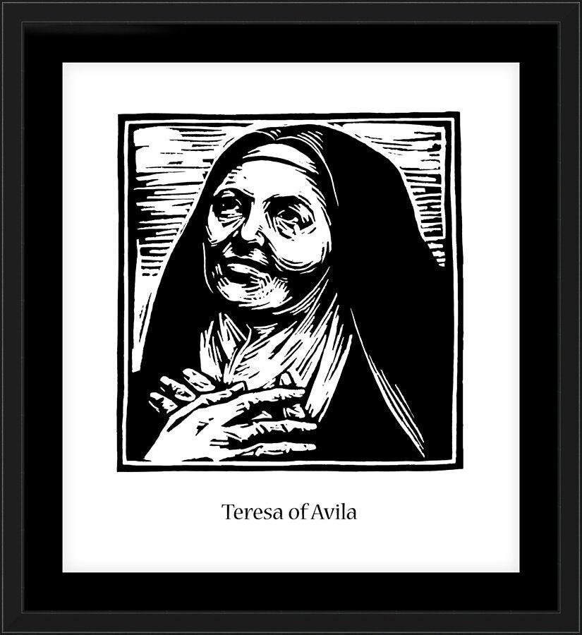 Wall Frame Black, Matted - St. Teresa of Avila by Julie Lonneman - Trinity Stores