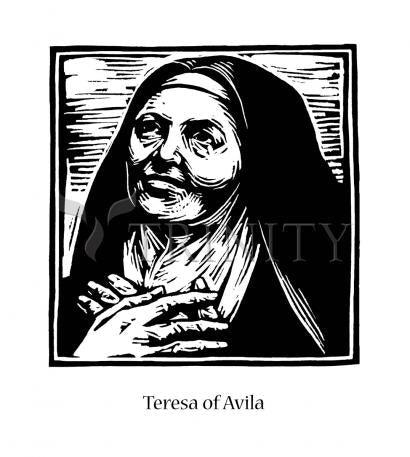 Wall Frame Black, Matted - St. Teresa of Avila by Julie Lonneman - Trinity Stores