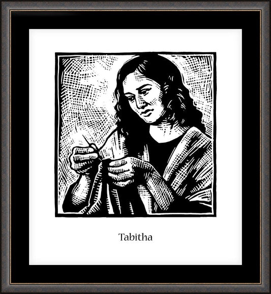 Wall Frame Espresso, Matted - St. Tabitha by J. Lonneman