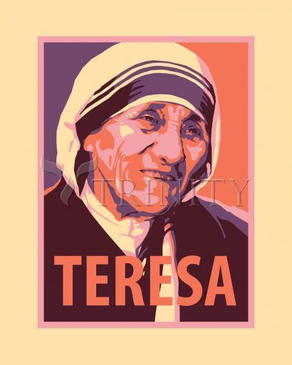 Wall Frame Black, Matted - St. Teresa of Calcutta by Julie Lonneman - Trinity Stores