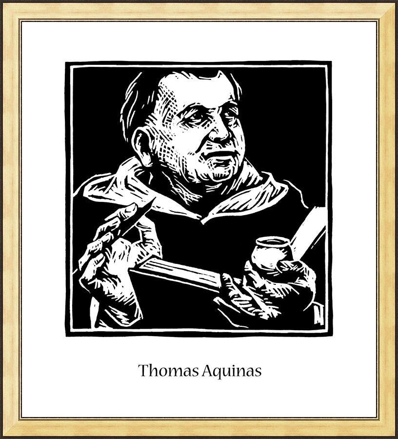 Wall Frame Gold - St. Thomas Aquinas by Julie Lonneman - Trinity Stores