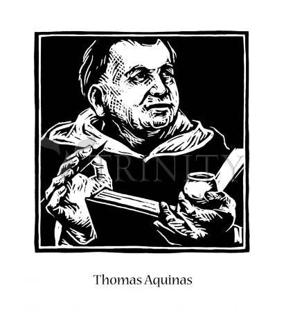 Wall Frame Gold, Matted - St. Thomas Aquinas by Julie Lonneman - Trinity Stores