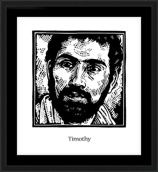 Wall Frame Black, Matted - St. Timothy by Julie Lonneman - Trinity Stores