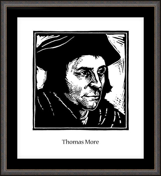 Wall Frame Espresso, Matted - St. Thomas More by Julie Lonneman - Trinity Stores