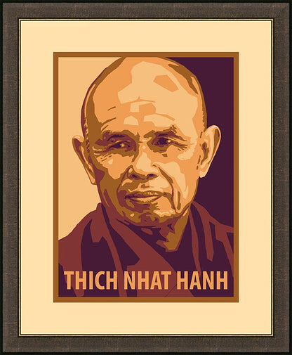Wall Frame Espresso - Thich Nhat Hanh by Julie Lonneman - Trinity Stores