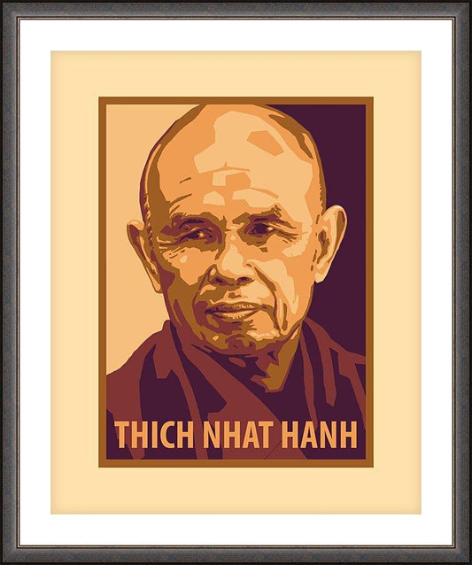 Wall Frame Espresso, Matted - Thich Nhat Hanh by Julie Lonneman - Trinity Stores