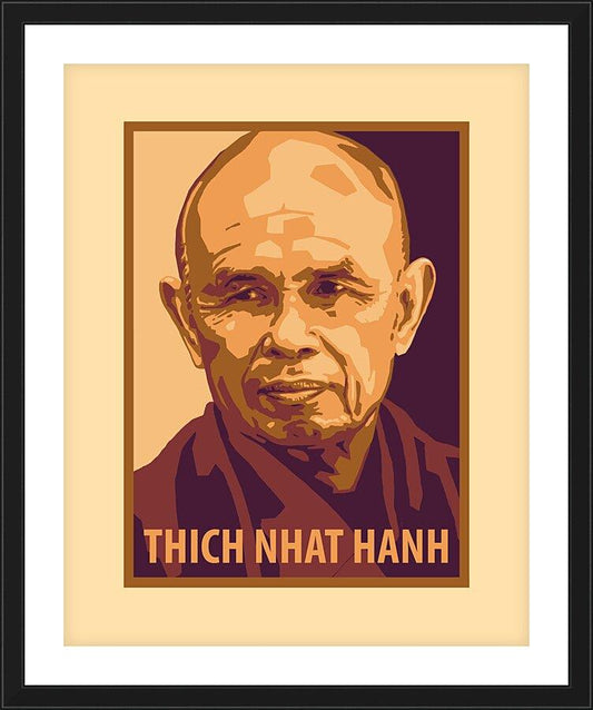 Wall Frame Black, Matted - Thich Nhat Hanh by Julie Lonneman - Trinity Stores