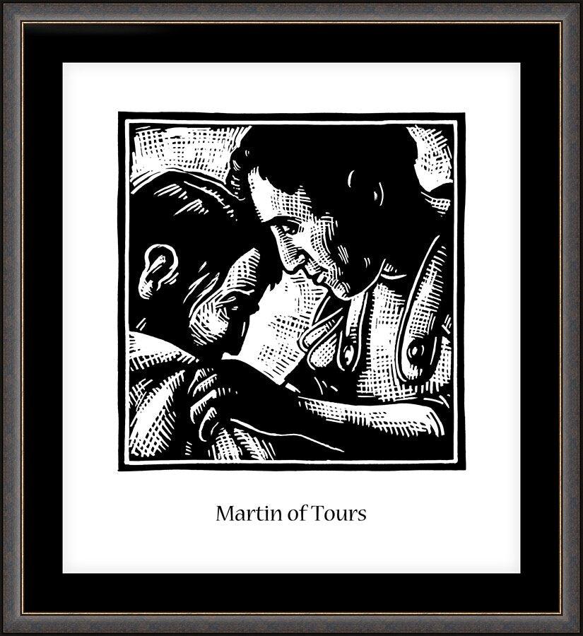 Wall Frame Espresso, Matted - St. Martin of Tours by Julie Lonneman - Trinity Stores