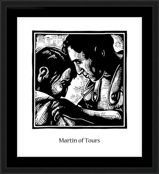 Wall Frame Black, Matted - St. Martin of Tours by Julie Lonneman - Trinity Stores