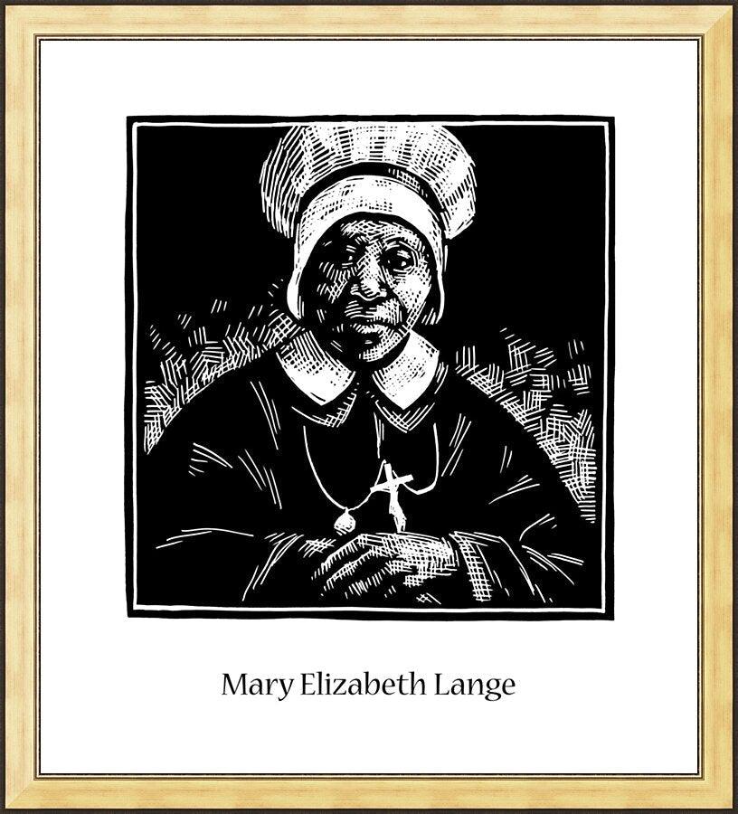 Wall Frame Gold - Ven. Mary Elizabeth Lange by Julie Lonneman - Trinity Stores