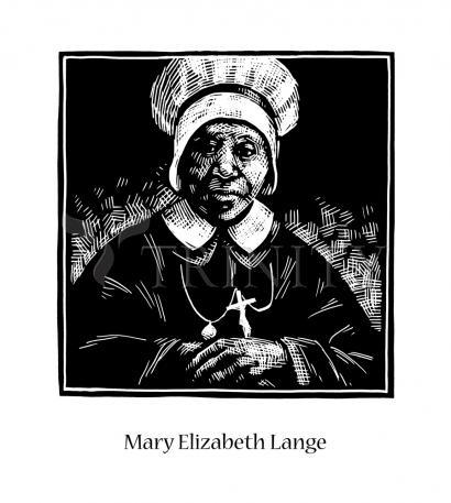 Wall Frame Gold, Matted - Ven. Mary Elizabeth Lange by Julie Lonneman - Trinity Stores