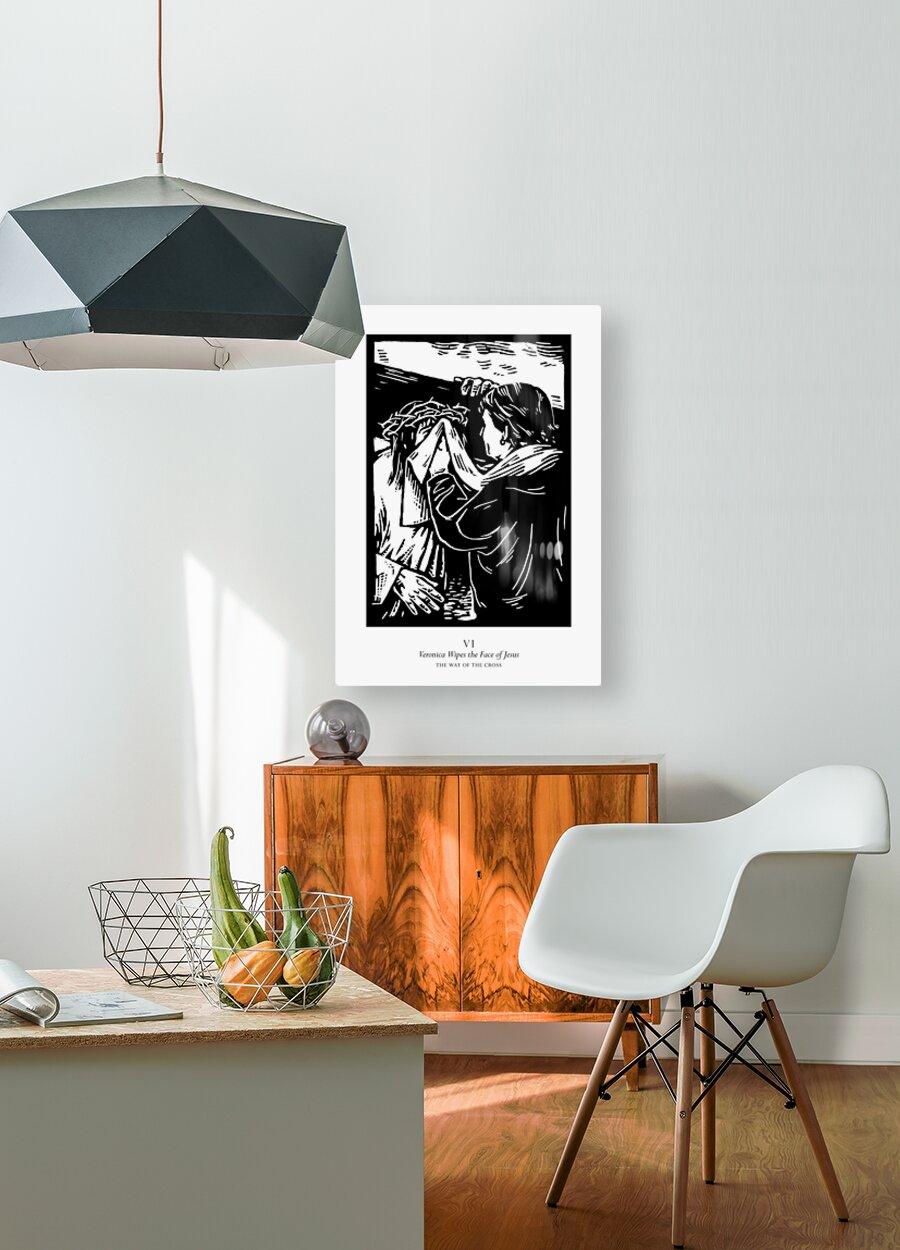 Acrylic Print - Traditional Stations of the Cross 06 - St. Veronica Wipes the Face of Jesus by Julie Lonneman - Trinity Stores