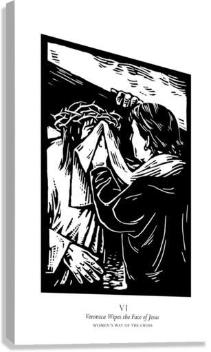 Canvas Print - Women's Stations of the Cross 06 - St. Veronica Wipes the Face of Jesus by Julie Lonneman - Trinity Stores
