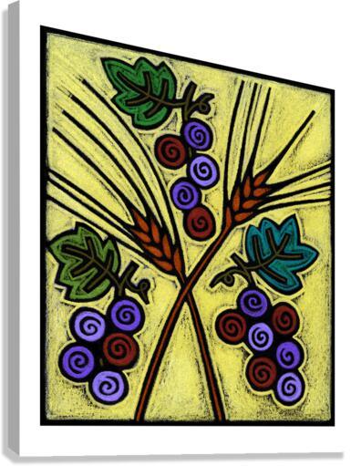 Canvas Print - Wheat and Grapes by Julie Lonneman - Trinity Stores