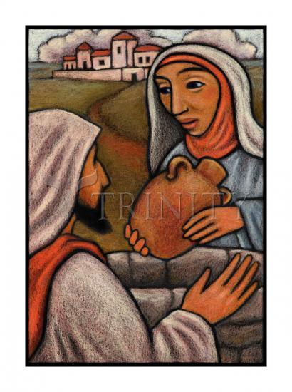 Wall Frame Gold, Matted - Lent, 3rd Sunday - Woman at the Well by Julie Lonneman - Trinity Stores
